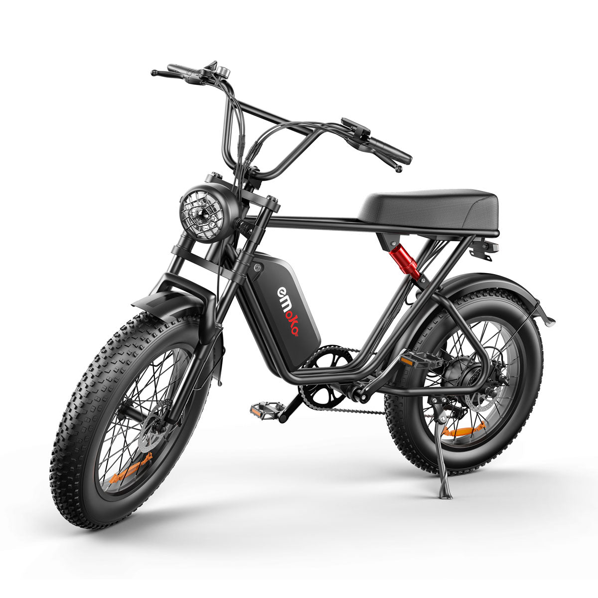 Emoko C91 Electric Bike | Black & Black Seat 4