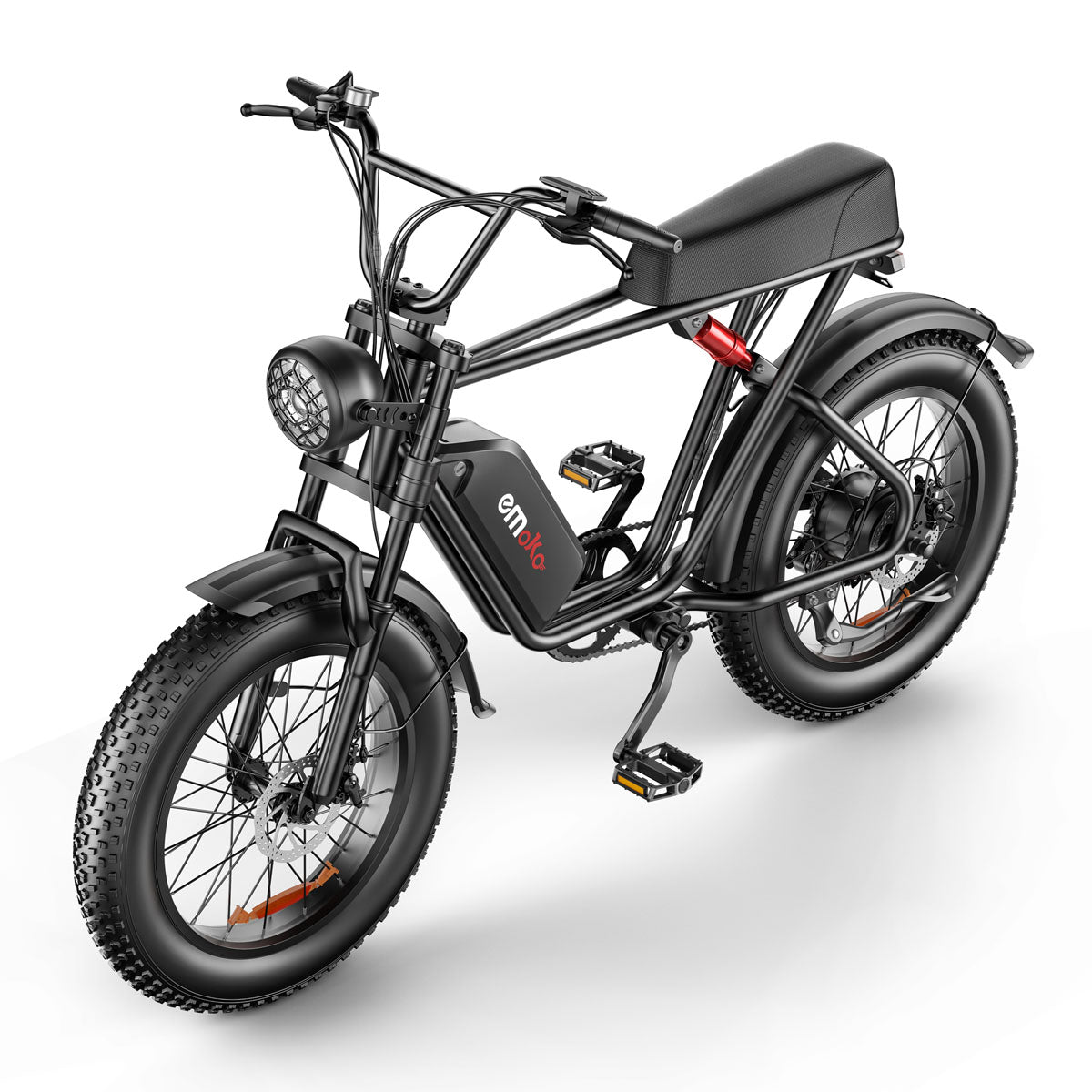 Emoko C91 Electric Bike | Black & Black Seat 2